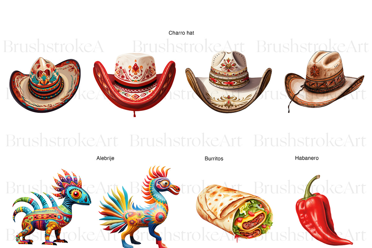 Cinco De Mayo Clipart, Sombrero PNG, a Seasonal Illustration by BrushstrokeArtGB (Photo 5 of 9)