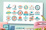 63 SUMMER VINTAGE BADGE & RIBBON, a Branding & Logo Template by Toonsteb (Thumbnail 4 of 16)