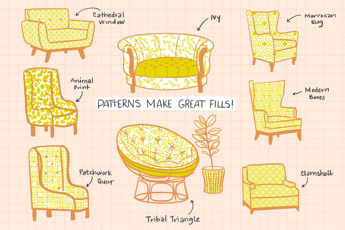 Hand Drawn Pattern Procreate Brushes, a Brush Add-On by Sometimes Crafter Studio (Photo 2 of 4)
