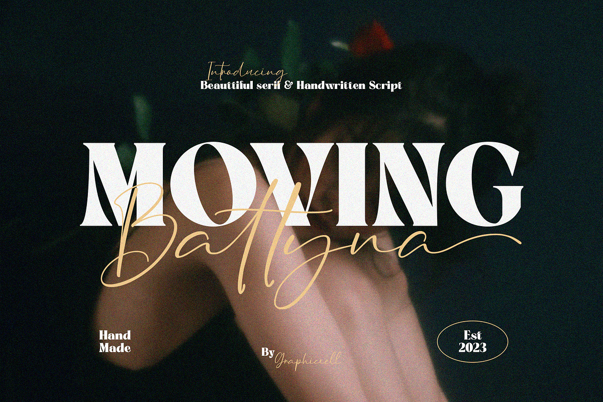 Moving Battyna Duo Font, a Serif Font by Graphicxell (Photo 1 of 13)