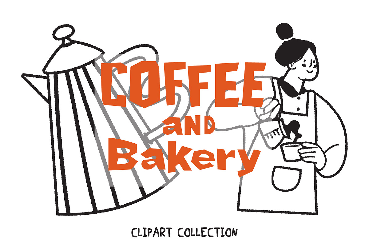 Coffee & Bakery Vector Clipart, a Food Illustration by Luamor (Photo 1 of 13)