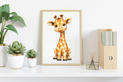 Watercolor Baby Giraffe Clipart, an Illustration by Canvas Craft (Thumbnail 6 of 8)