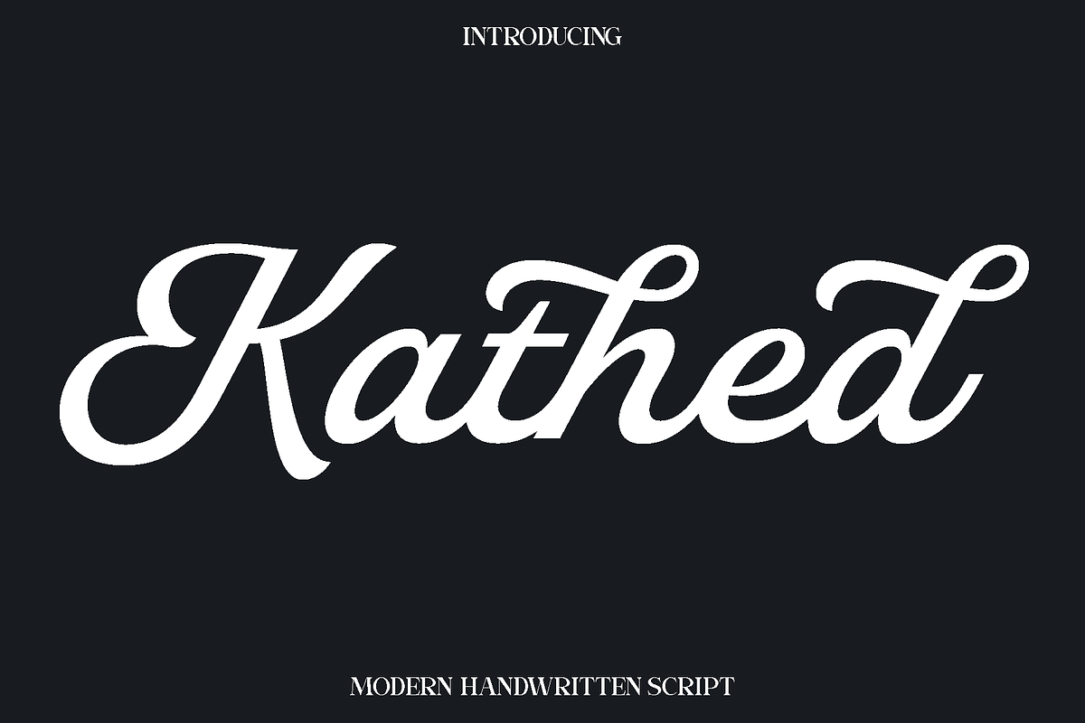 Kathed - Modern Handwritten Script, a Script Font by Luna Shop (Photo 1 of 7)