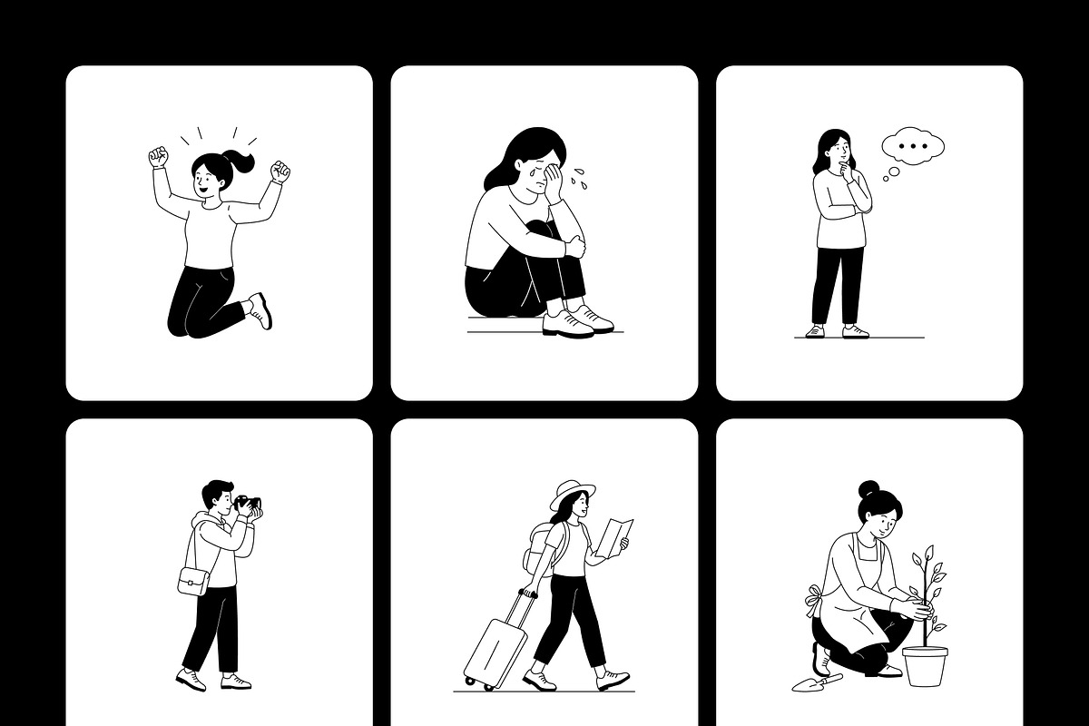 50 People Line Illustrations, a Person Illustration by Brickclay (Photo 10 of 11)
