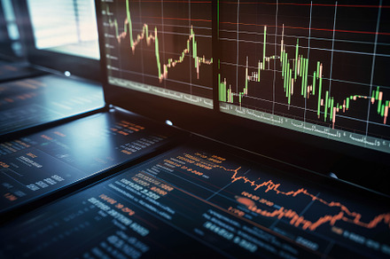 Stock market or forex trading graph, a Photo by Iftikhar Alam