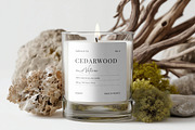 Clear Glass Organic Style Candle, a Household Mockup by 1001 mockups (Thumbnail 3 of 8)