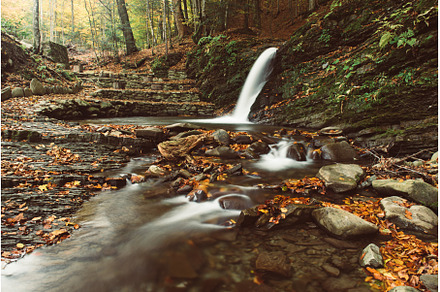 Autumn mountain waterfall, a Nature Photo by Nature and travel