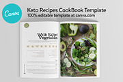 Keto Recipes Cookbook CANVA template, a Templates & Theme by DeLaGranSiete (Thumbnail 6 of 10)