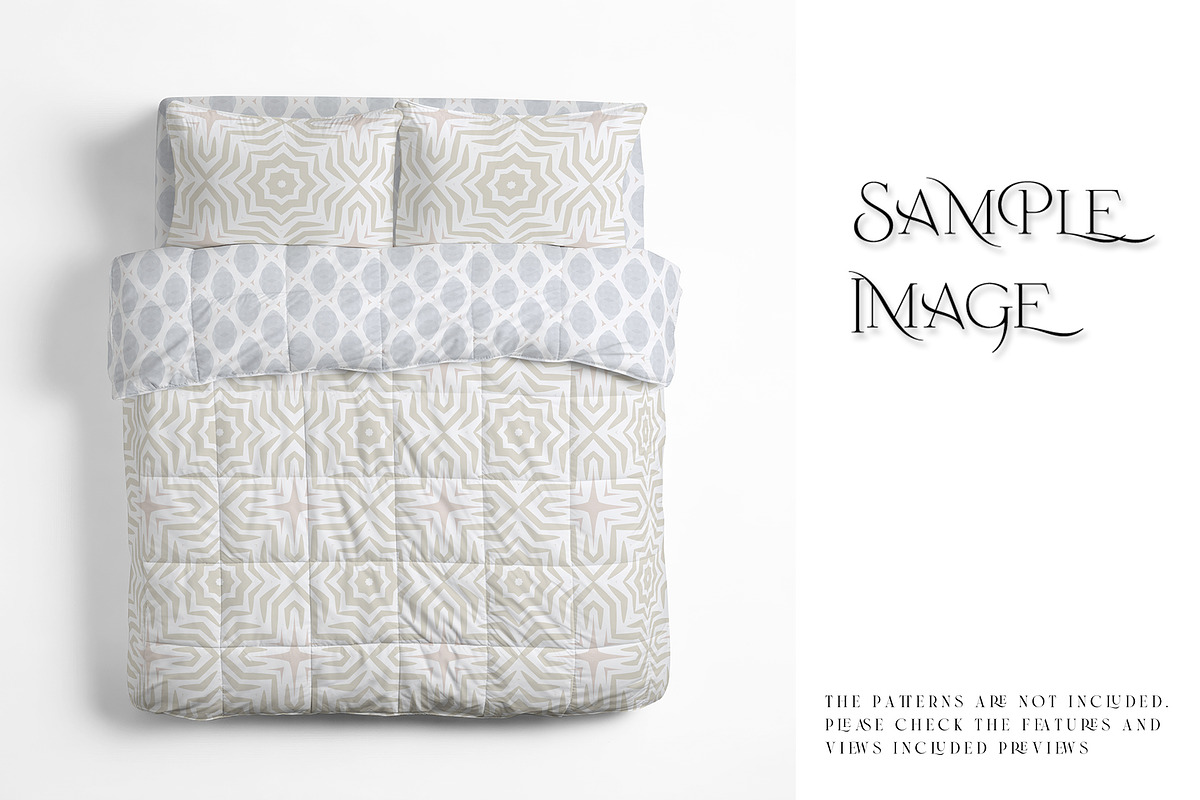 Quilted Comforter Set Mockups, a Product Mockup by mock-ups