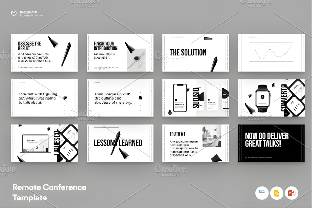 Remote Template Design Keynote, a Presentation Template by Ink Gallery (Photo 6 of 8)
