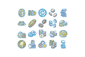 Various money coins finance business, an Object Graphic by pikepicture