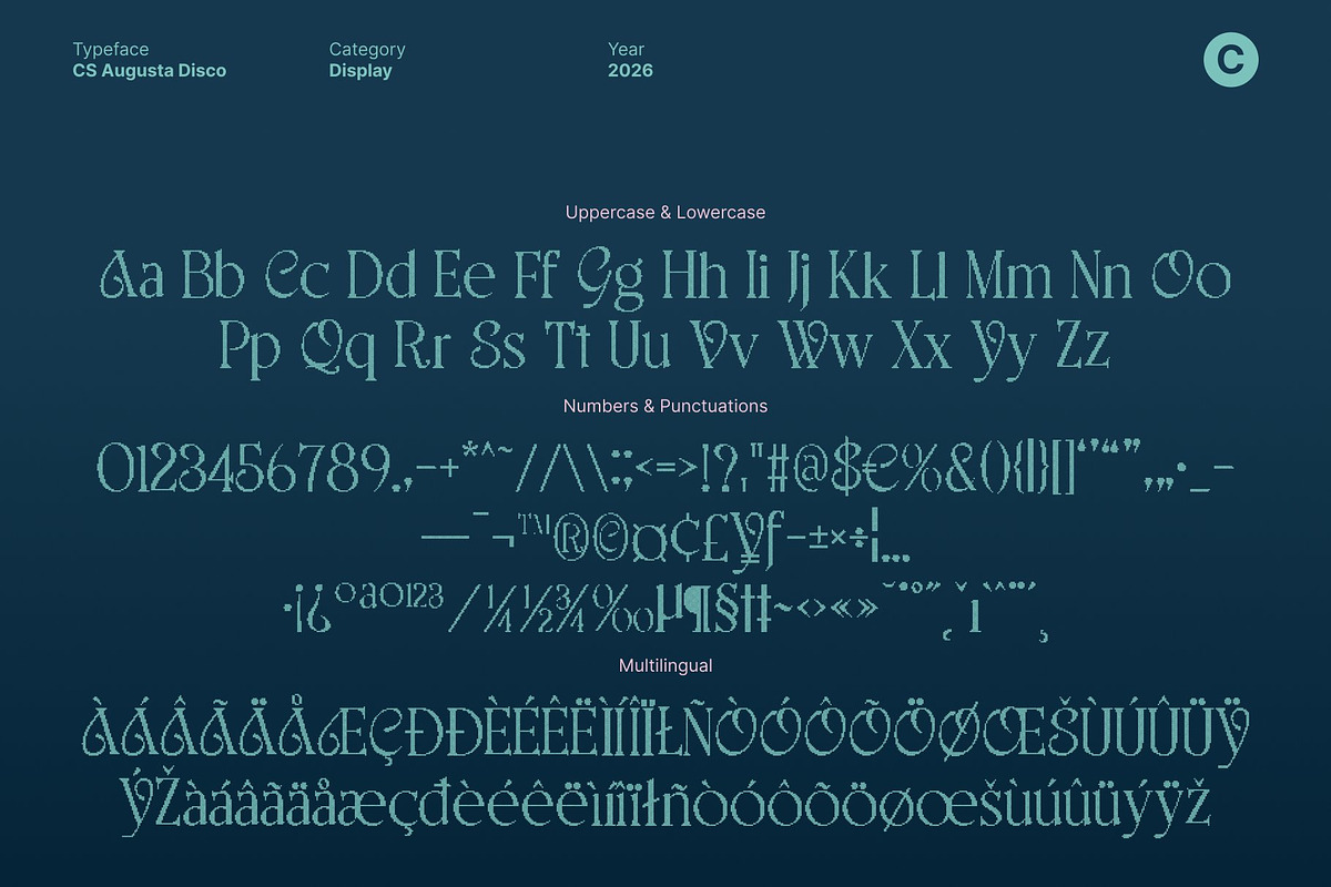 CS Augusta Disco, a Serif Font by Craft Supply Co. (Photo 8 of 8)