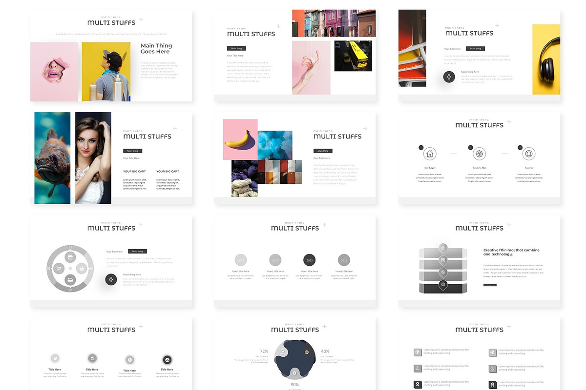Multi - Powerpoint Template, a Presentation Template by AQR Studio
