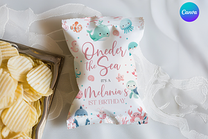 Ocean Animal Snack Bag Label, a Templates & Theme by Digital_Mind