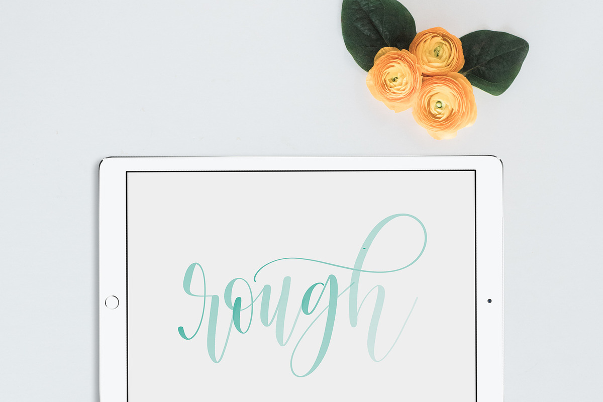 iPad Lettering - Watercolor Rough preview 2