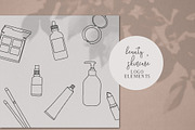 Skincare and Beauty Logo Elements, an Illustration by denofdreamers (Thumbnail 1 of 6)