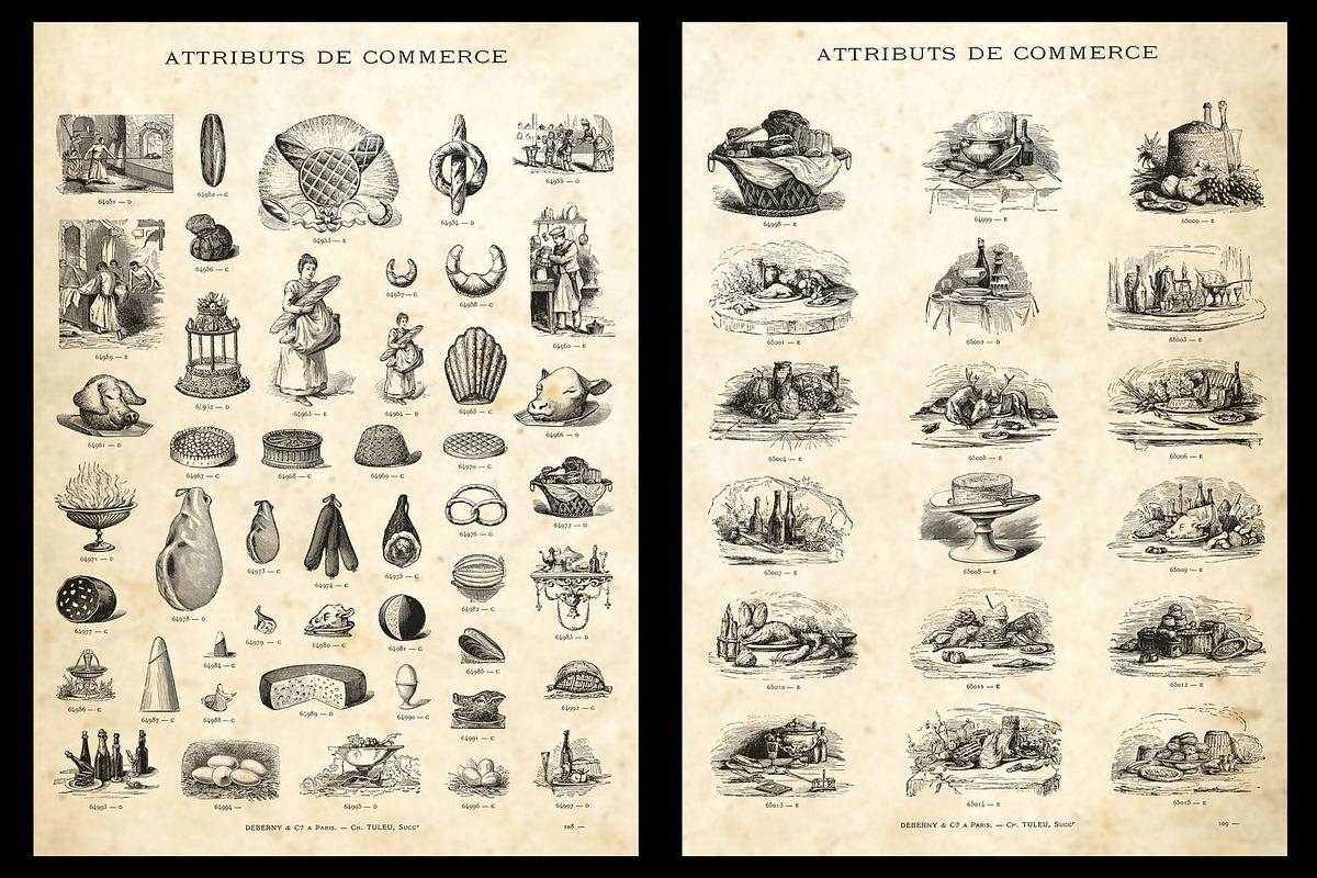 Food & wine / Vintage engravings preview 2