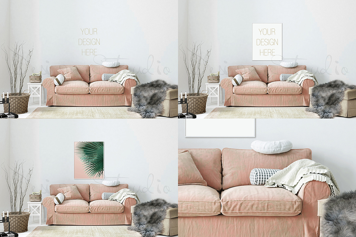 FRAME MOCKUPS BUNDLE, 10 SMART PSD, a Product Mockup by HisariDS Mockup Design (Photo 4 of 11)