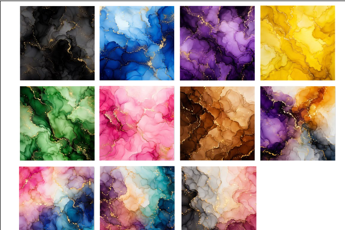 Alcohol Ink Abstract Digital Paper, a Texture Graphic by Printable Design Store (Photo 4 of 4)