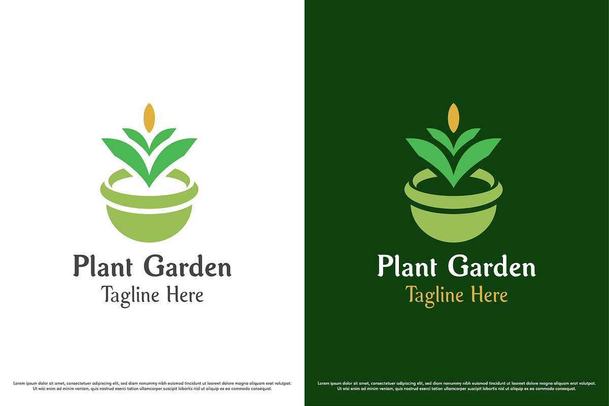 Garden Plant Pot Logo Icon Template, a Branding & Logo Template by Morvana Crew (Photo 2 of 2)