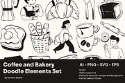 Coffee & Bakery Doodle Elements Set, a Food Illustration by Gumico Studio. (Thumbnail 1 of 3)