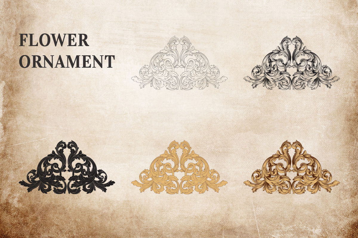 Vintage ornament vector, a Decorative Illustration by Samira (Photo 4 of 10)