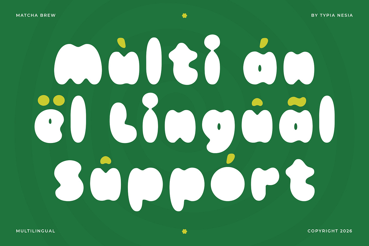 Matcha Brew - Blurry Bubble Font, a Sans Serif Font by Typia Nesia (Photo 11 of 12)