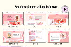 Pink Peach Pastel Wix Template