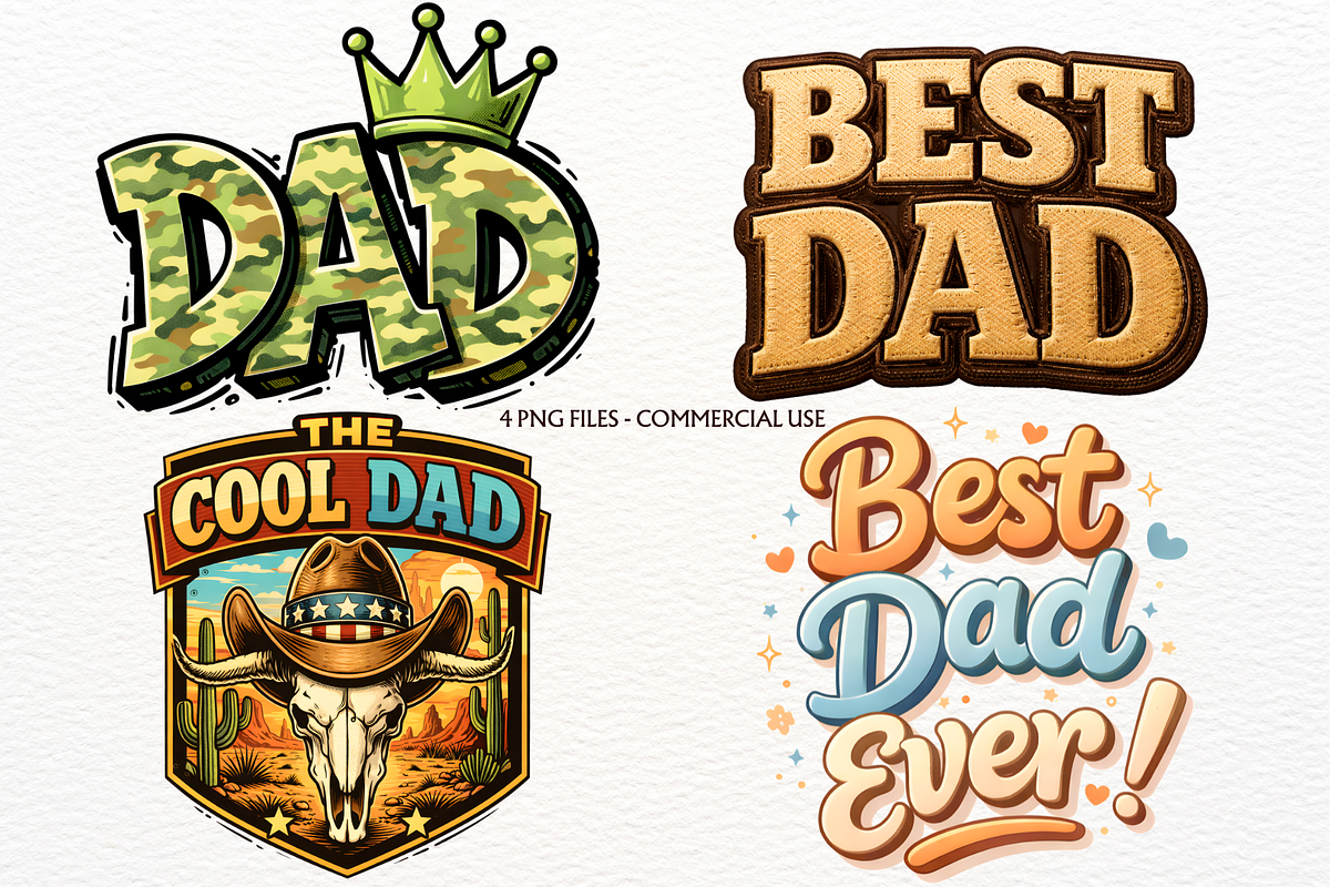 Western Dad Clipart Father's Day PNG, a Seasonal Illustration by SugarCloudStudioArt (Photo 1 of 4)