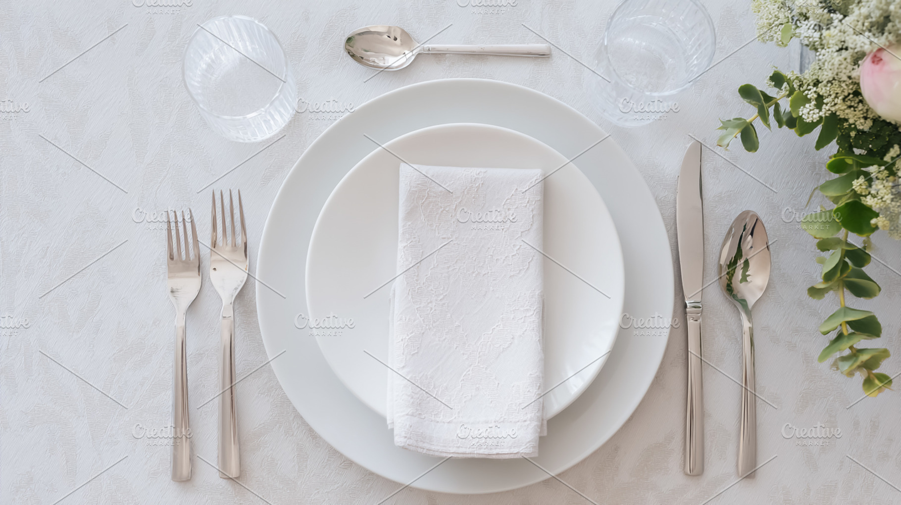 Elegant table setting for a special event, showcasing formal fin, a Photo by Studio ANNA
