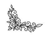 Floral Corner Ornament Clipart Bundl, an Illustration by Creativeshirt (Thumbnail 12 of 48)