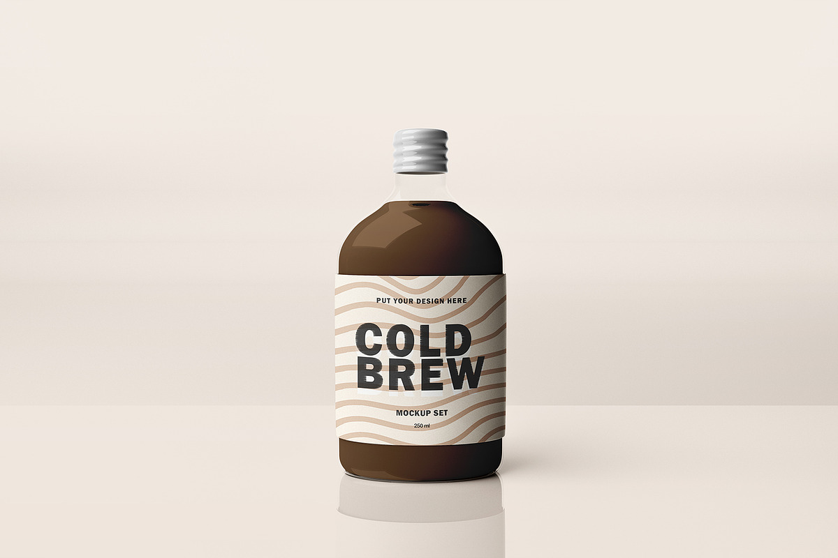 Coldbrew Bottle Mockup Set, a Cups & Container Mockup by Mirachma Project (Photo 3 of 7)