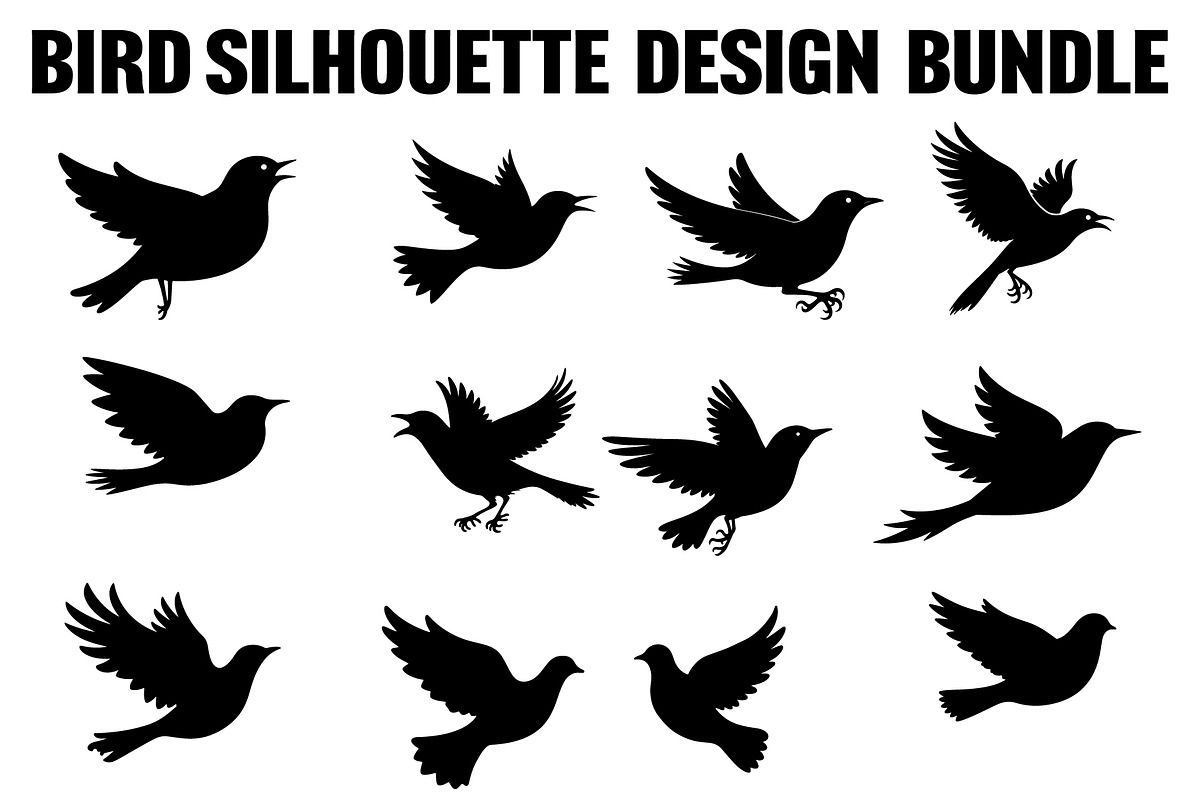 Bird Silhouette design bundle, an Illustration by abu67222 (Photo 1 of 13)