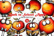 Back to School Apple Clipart Bundle, a Seasonal Illustration by Designworld (Thumbnail 1 of 7)