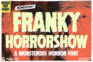 Franky Horrorshow - Monster Font, a Sans Serif Font by Remedy667