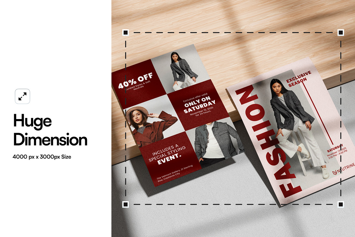 Flyer Mockup, an Advertising Mockup by SLAB! Design (Photo 2 of 7)