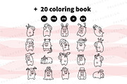 Capybara Hat Costume Clipart Set, an Animal Illustration by Palau (Thumbnail 9 of 10)