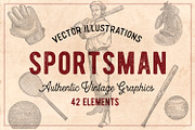 42 Vintage Sports Illustrations, a Sport Illustration by Brigantine Designs (Thumbnail 1 of 5)