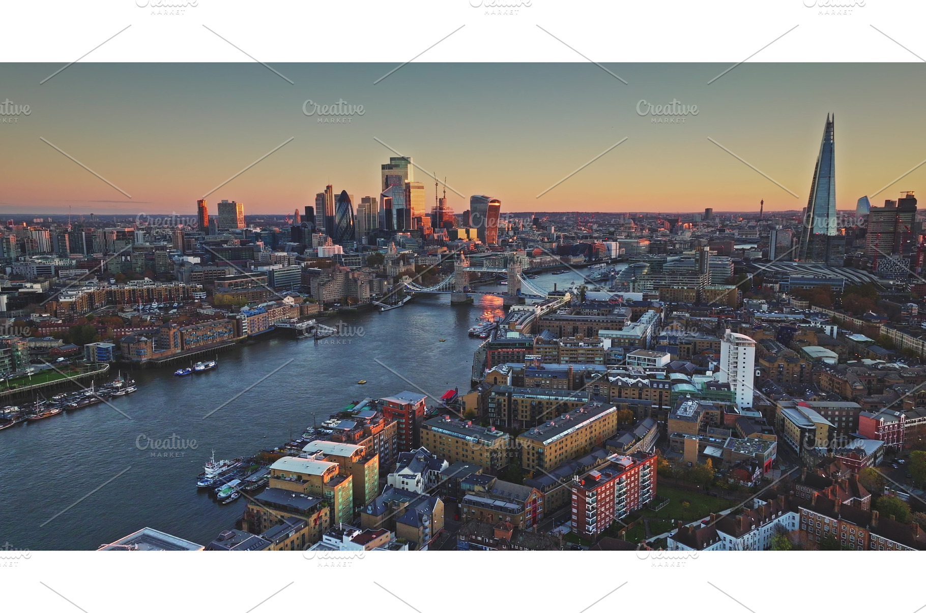 London cityscape aerial view at, an Architecture Photo by Goinyk