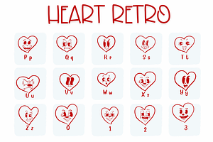 Heart Retro Symbols Fonts