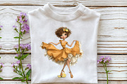 Whimsical Lemon Girl PNG Clipart, an Illustration by OK Design (Thumbnail 6 of 6)