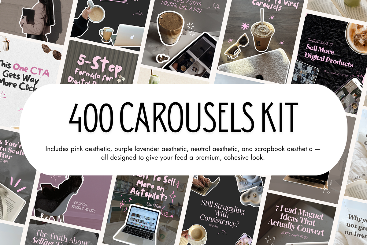 400 Instagram Carousel Kit Templates