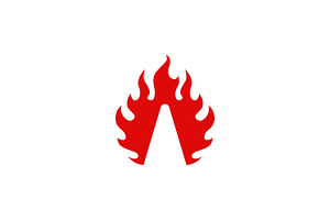 Letter A Fire Logo, a Branding & Logo Template by ganuDESIGN