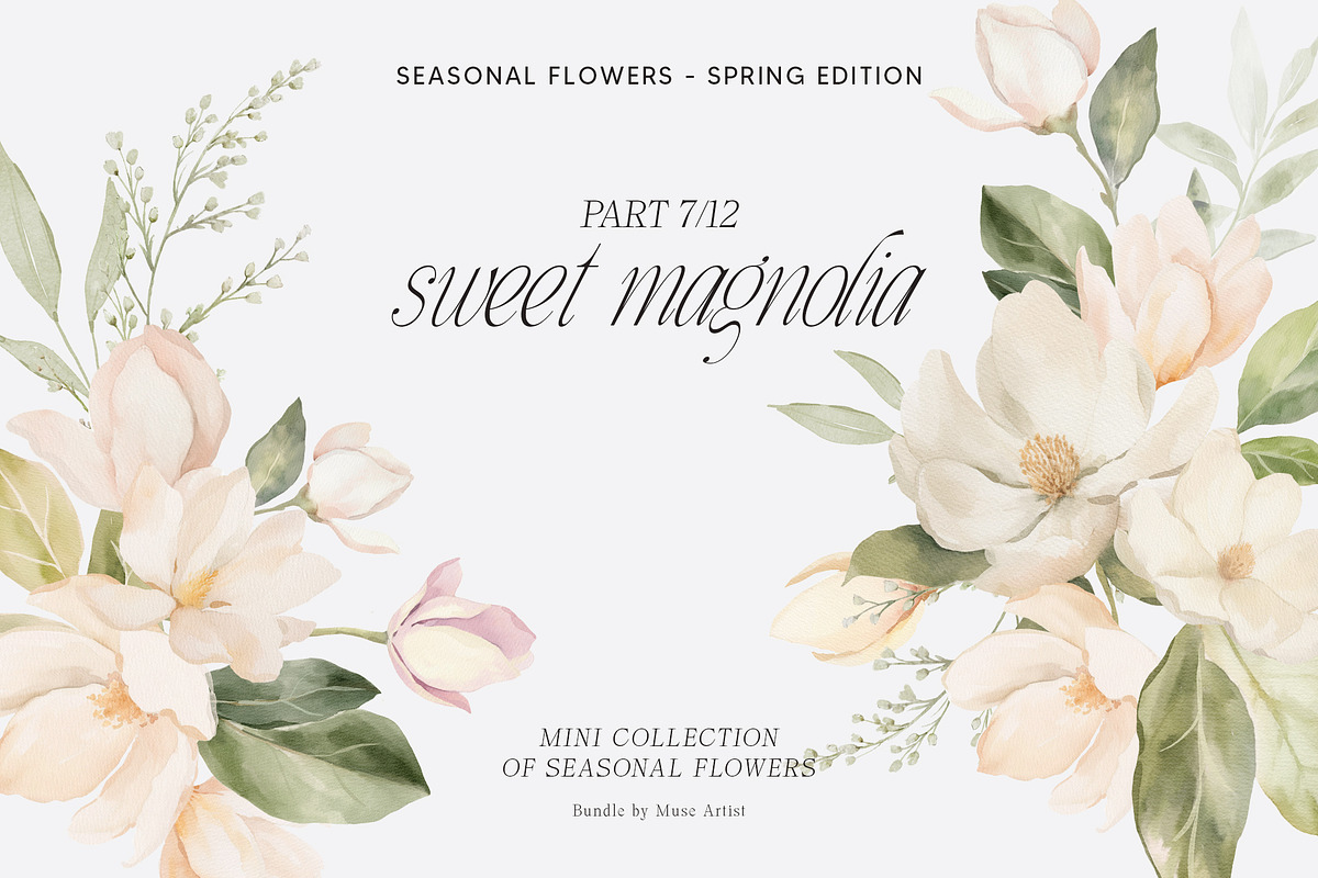 SPRING BOX Watercolor Bundle 400+, a Decorative Illustration by Muse Artist (Photo 52 of 99)
