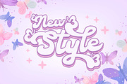 Cute Butterfly - Retro Script Font, a Script Font by Densu Creative (Thumbnail 3 of 9)