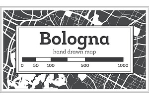 Bologna Italy City Map