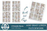 Ash Gray Linen Patchwork Papers, an Illustration by NiiiNArt (Thumbnail 8 of 8)