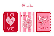Valentine’s Day Clipart Collection, a Decorative Illustration by Idressart (Thumbnail 4 of 7)