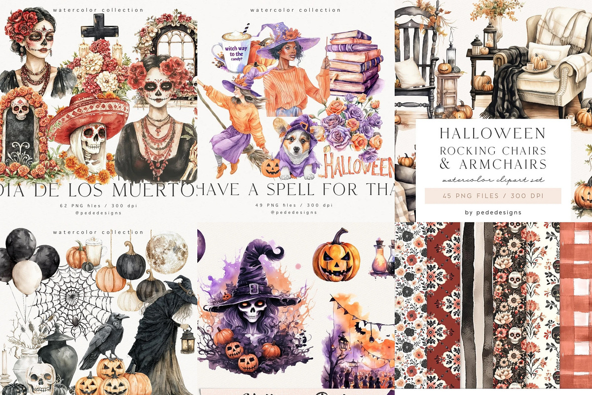 Halloween Mega Bundle 750+, a Seasonal Illustration by PeDe Designs (Photo 4 of 9)