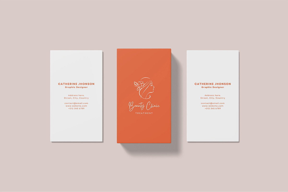 Vertical Business Card Mockups, a Business Card Template by Graphic Aesthetic (Photo 16 of 22)